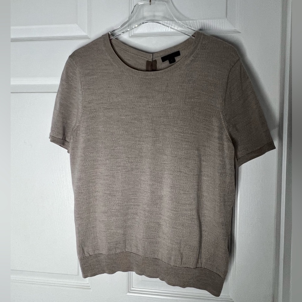 Brooks Brothers Wool Women’s Taupe Top Sz L